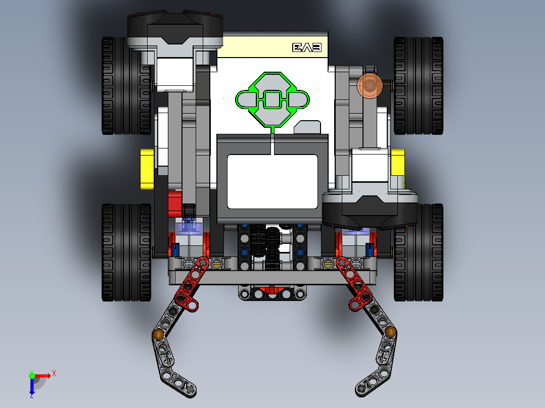 乐高Mindstorms+EV3-机器人切开术俯视图