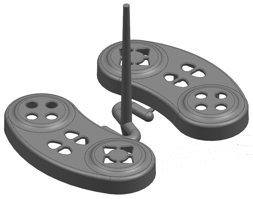 游戏手柄盖注射模具