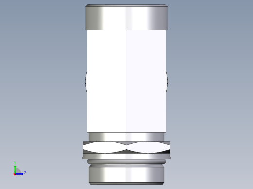 卡套式工业通用硬管接头EO_Adjustable_locknut_run_tee_LEE42LMOROMDCF左视缩略图
