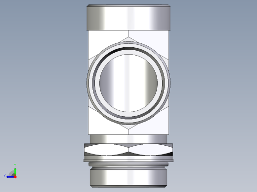 卡套式工业通用硬管接头EO_Adjustable_locknut_run_tee_LEE42LMOROMDCF右视缩略图