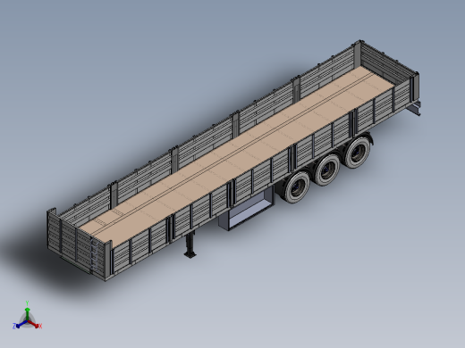 3轴大负载卡车车斗车体