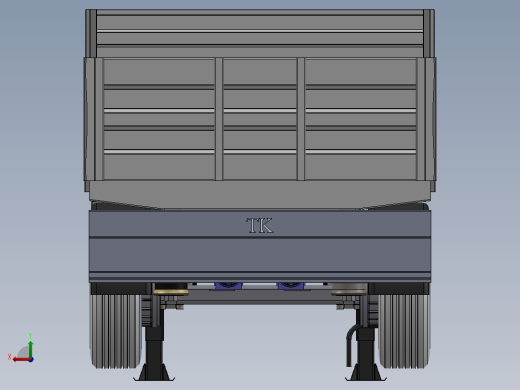 3轴大负载卡车车斗车体后视缩略图