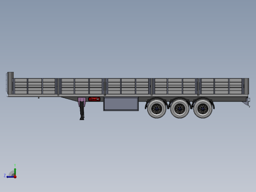 3轴大负载卡车车斗车体右视缩略图