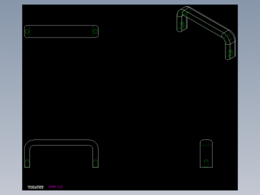 取手(不銹鋼)1098-2D多系列多零件图纸模型