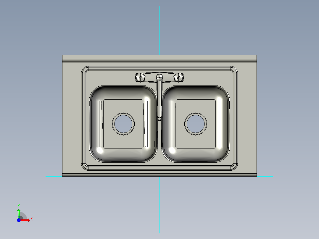 水槽、不锈钢水槽(77)前视图