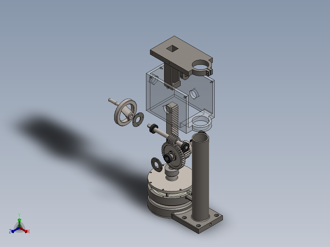 带有加热板的手压机sw15可编辑正等轴测图