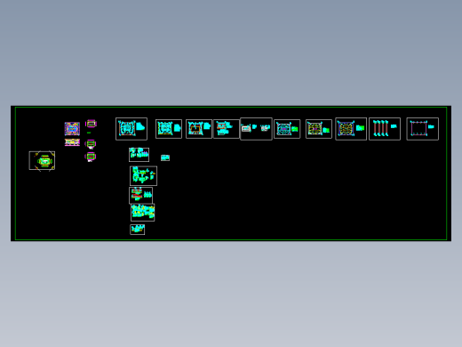 笔记本C面金属外壳制造四周侧切模具设计图
