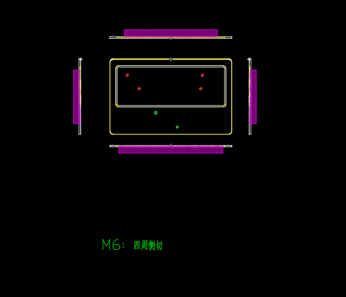 笔记本C面金属外壳制造四周侧切模具设计图