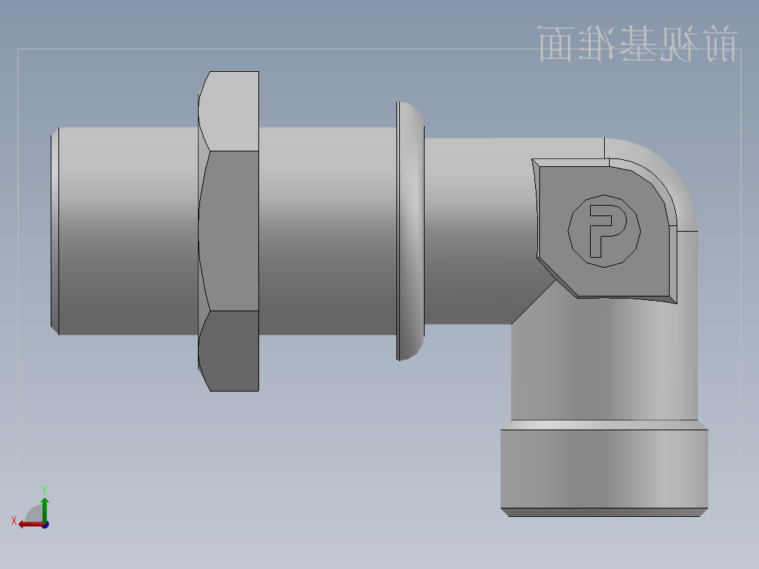 直角过板接头、6D9-24LN后视图