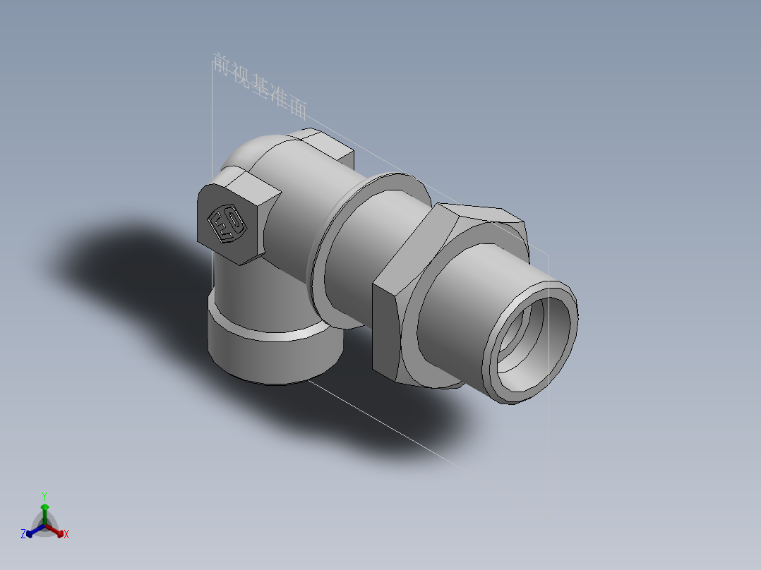 直角过板接头、6D9-24LN正等轴测图