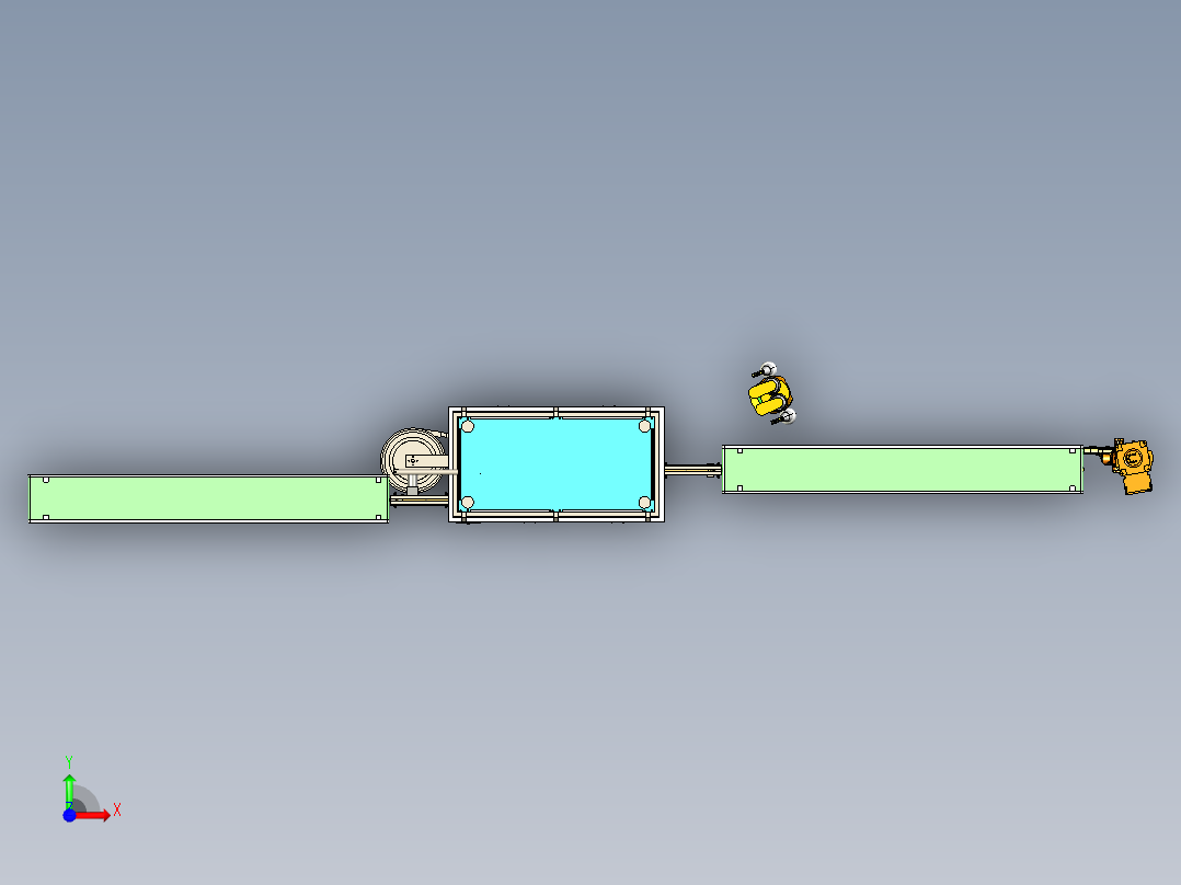 自动瓶装旋盖生产线前视图