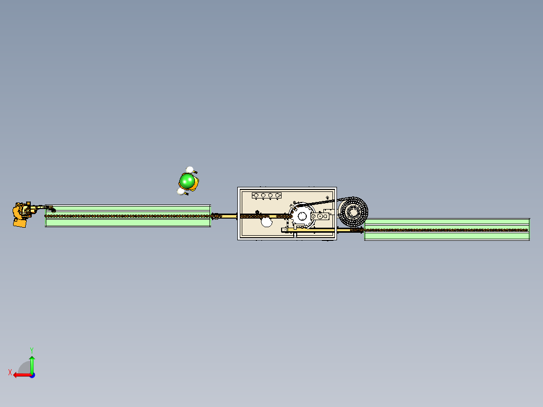 自动瓶装旋盖生产线后视图