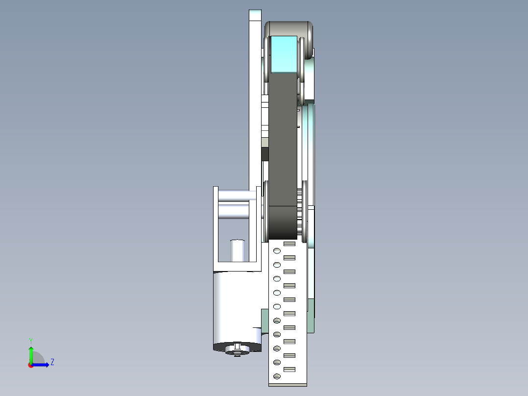 SMT胶带给料结构左视图