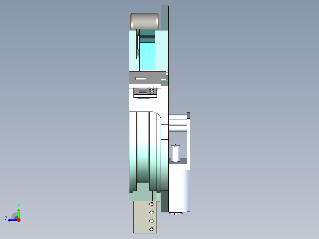 SMT胶带给料结构右视图