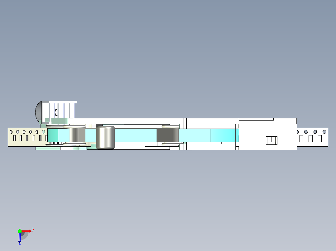 SMT胶带给料结构俯视图
