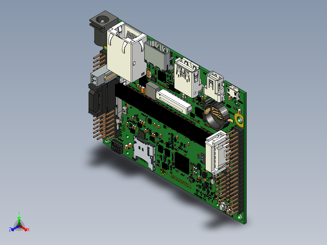 电路板、主板(182)正等轴测图