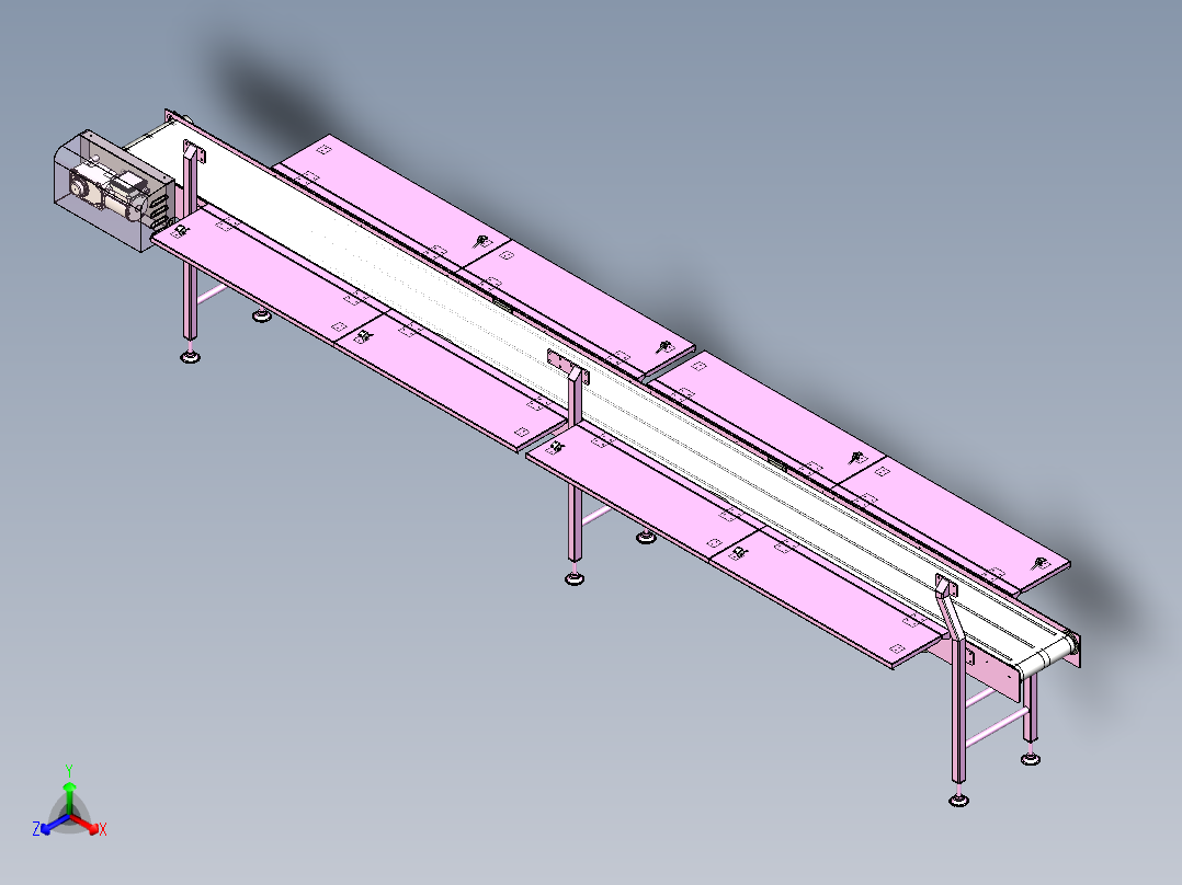 两侧带可翻板工作台输送线