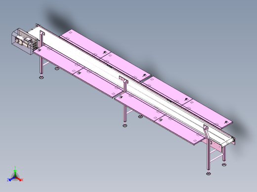 两侧带可翻板工作台输送线
