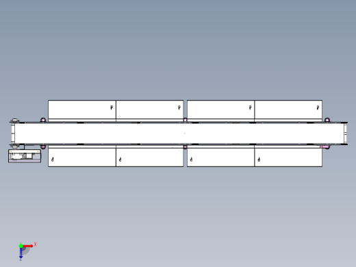 两侧带可翻板工作台输送线俯视缩略图