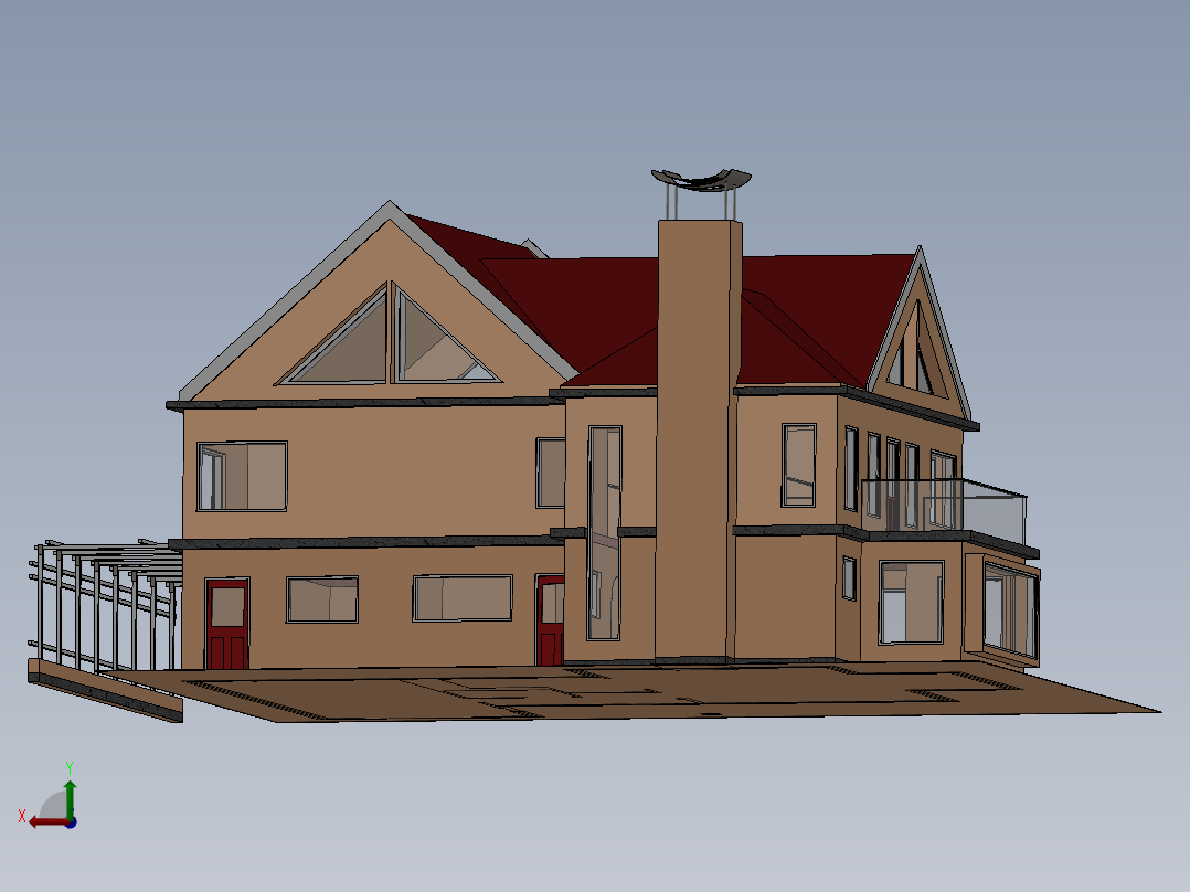 房子、建筑(85)后视图