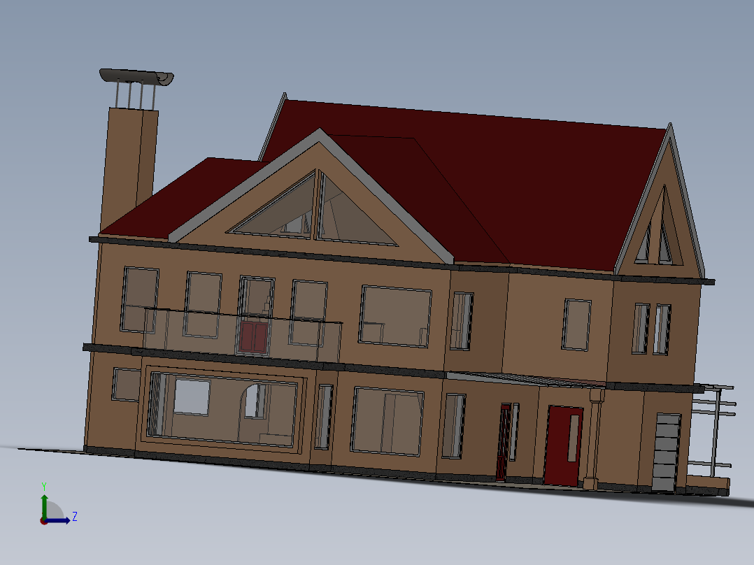 房子、建筑(85)左视图
