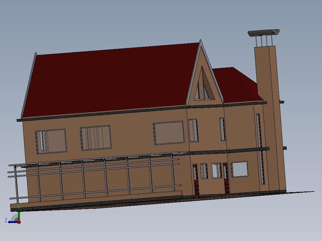 房子、建筑(85)右视图