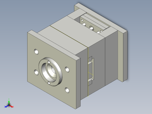 连接杆-模具图正等轴测缩略图