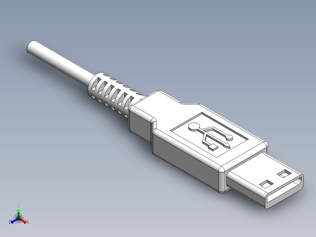 USB头正等轴测图