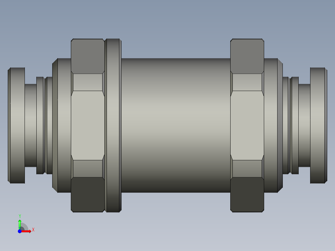 直通穿板接头PM8前视图