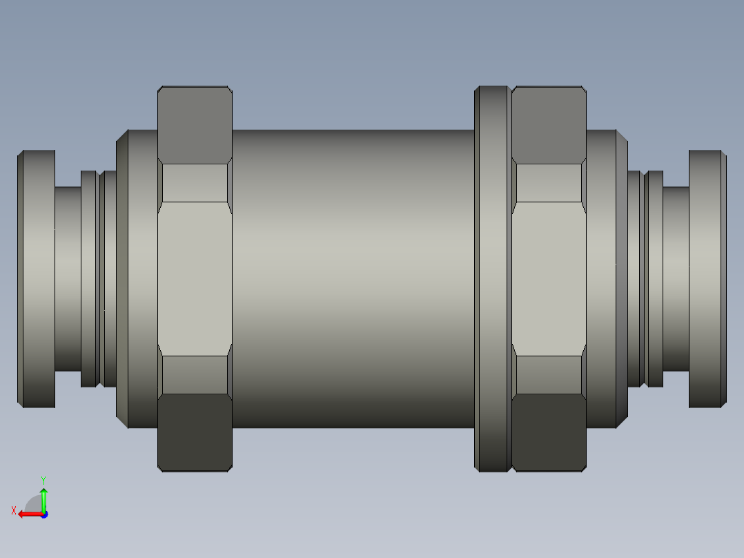 直通穿板接头PM8后视图