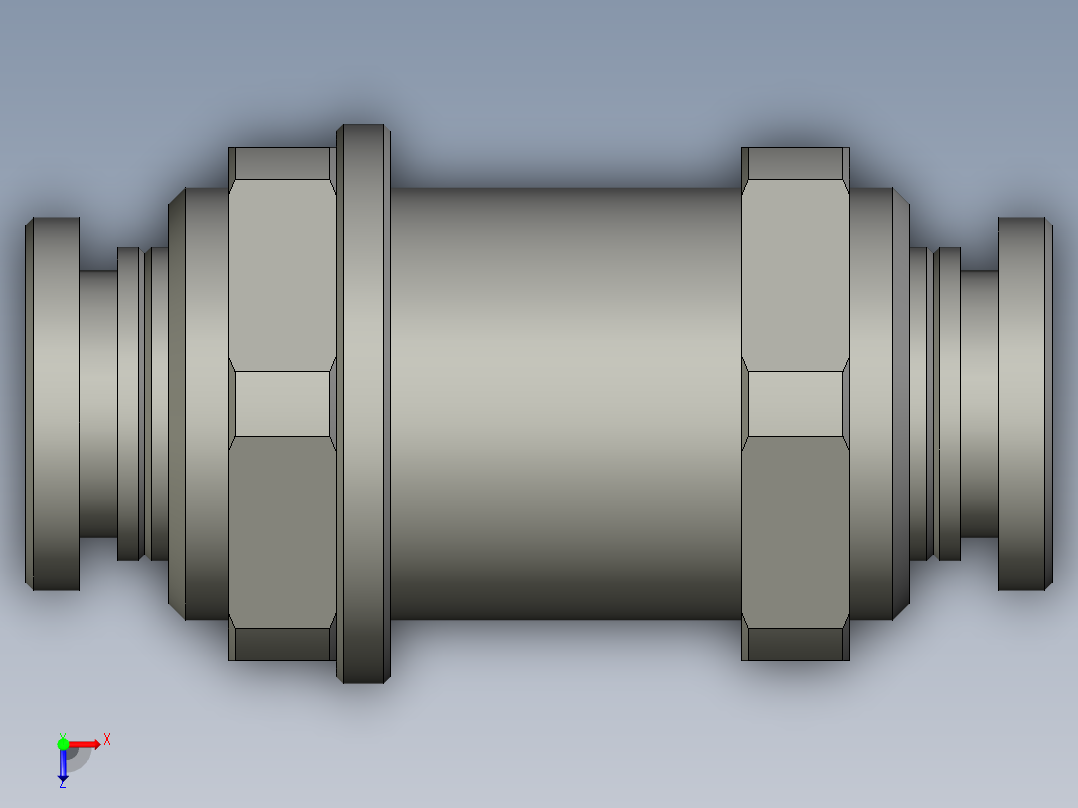 直通穿板接头PM8俯视图