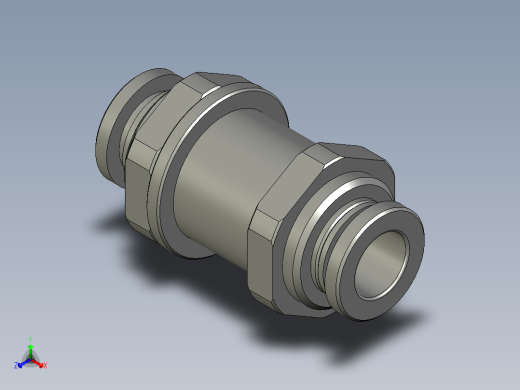 直通穿板接头PM8正等轴测缩略图