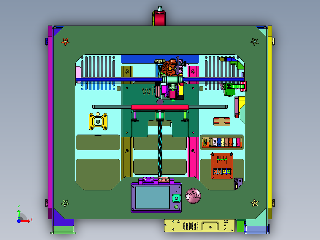 大尺寸金属结构高速3D打印机前视图
