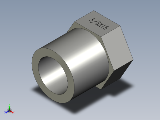 P127-3分牙端切割正等轴测缩略图