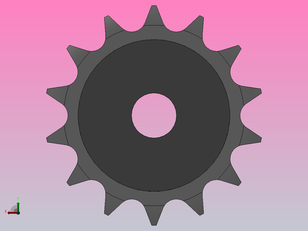 直孔链轮10B型_14-10B-2前视图