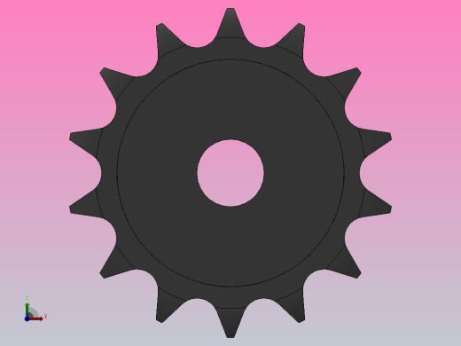 直孔链轮10B型_14-10B-2后视缩略图