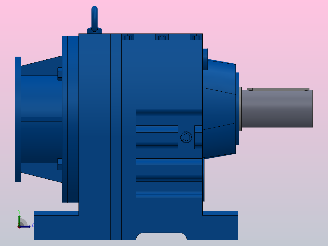 R137ZP斜齿轮减速机R137-5.15-M1-P132左视图