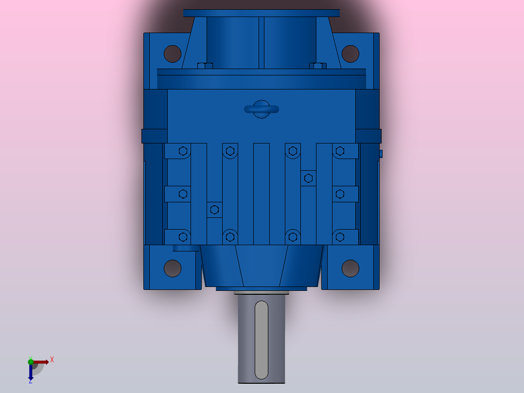 R137ZP斜齿轮减速机R137-5.15-M1-P132俯视图