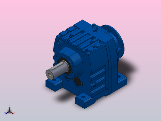 R137ZP斜齿轮减速机R137-5.15-M1-P132正等轴测缩略图
