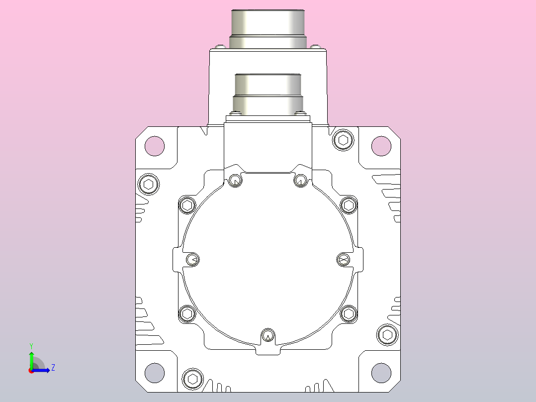 松下伺服电机 MATSUSHITA_MSMF302L1C6左视图