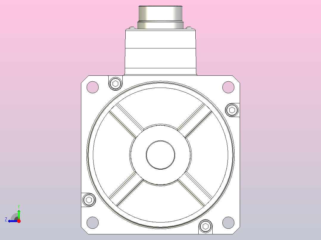 松下伺服电机 MATSUSHITA_MSMF302L1C6右视图