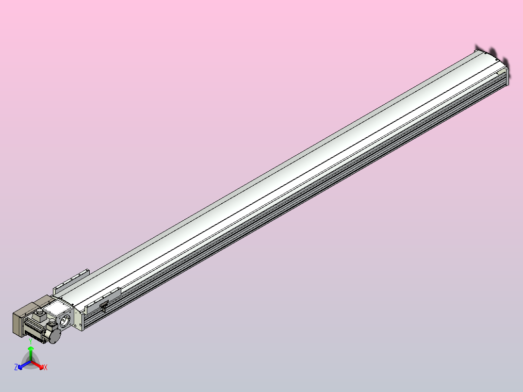 皮带直线轴半封闭可选导轨TPA-HNB-220D-176-L2500-ML-Y-P1K-N3主视图