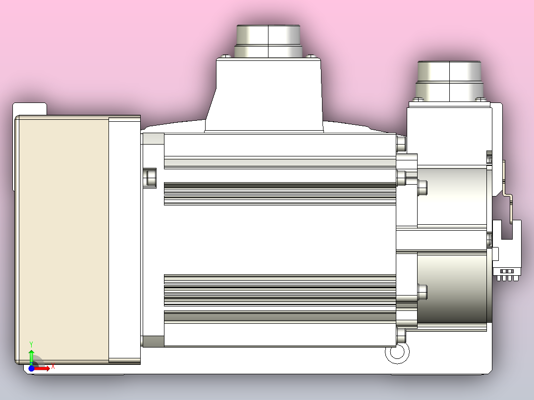皮带直线轴半封闭可选导轨TPA-HNB-220D-176-L2500-ML-Y-P1K-N3前视图