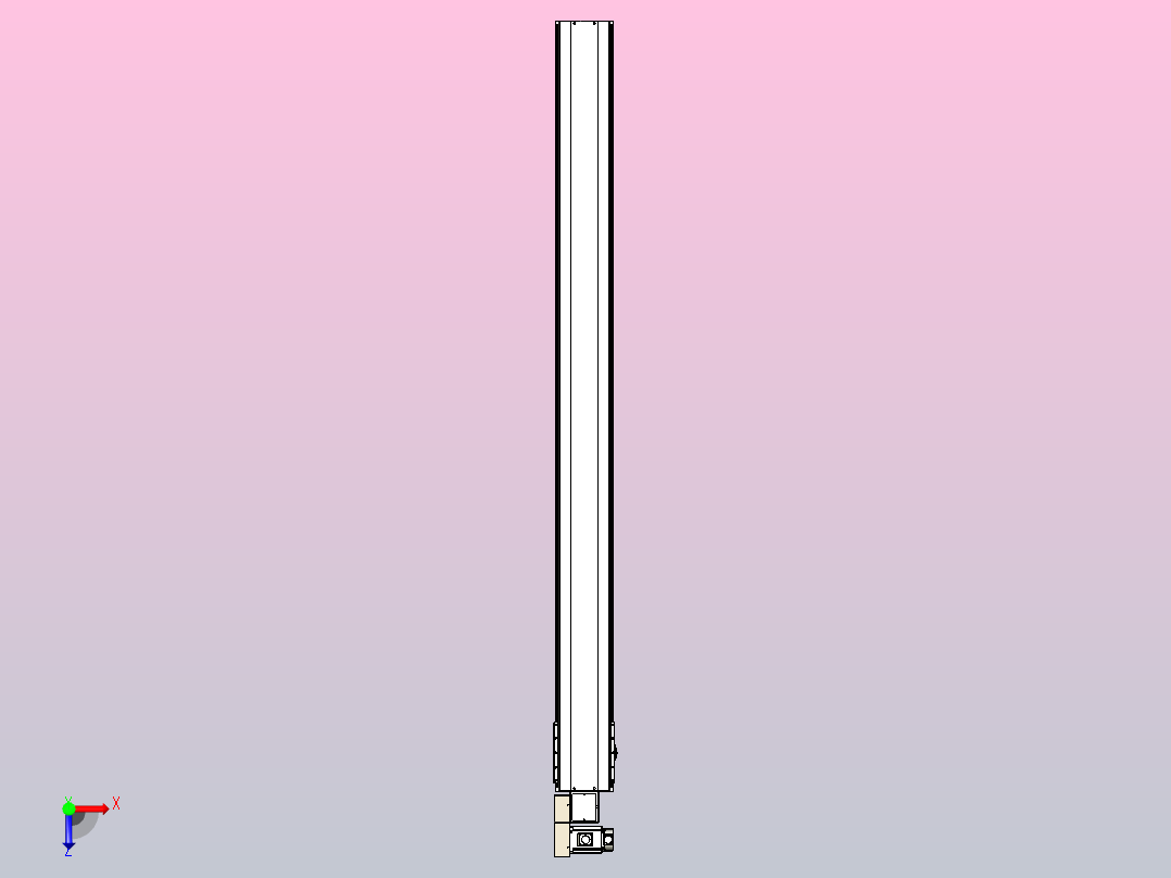 皮带直线轴半封闭可选导轨TPA-HNB-220D-176-L2500-ML-Y-P1K-N3俯视图