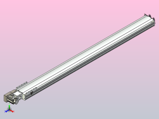 皮带直线轴半封闭可选导轨TPA-HNB-220D-176-L2500-ML-Y-P1K-N3正等轴测缩略图