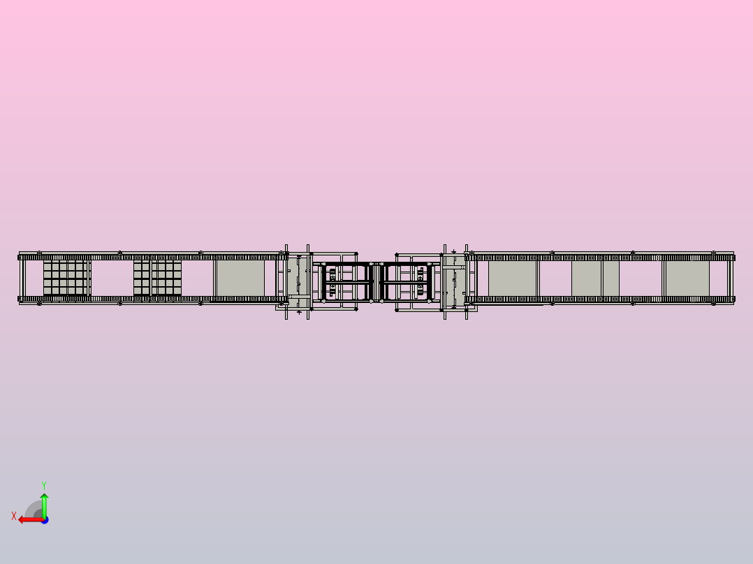 运输线提升转运机后视图