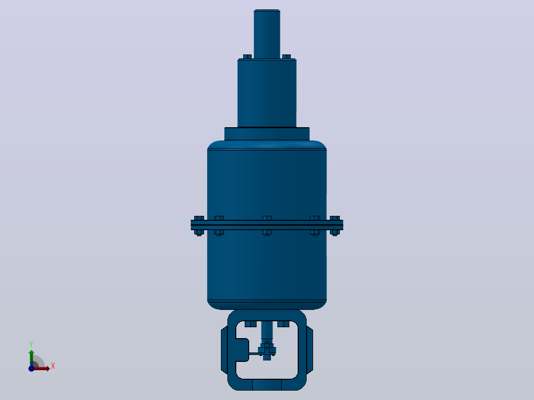 PN1000系列 弹簧伸张型气动执行器[PN1600B4]前视图
