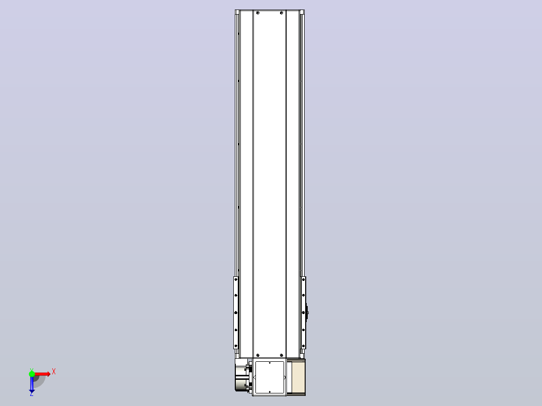 皮带直线轴半封闭可选导轨TPA-HNB-220D-176-L700-RP-C-P1K-N3俯视图