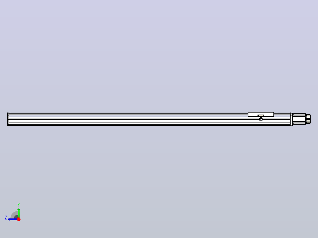 日规模组半封闭丝杆TPA-HNR-220D-3210C-L2100-M-Y-P1K-N3右视图