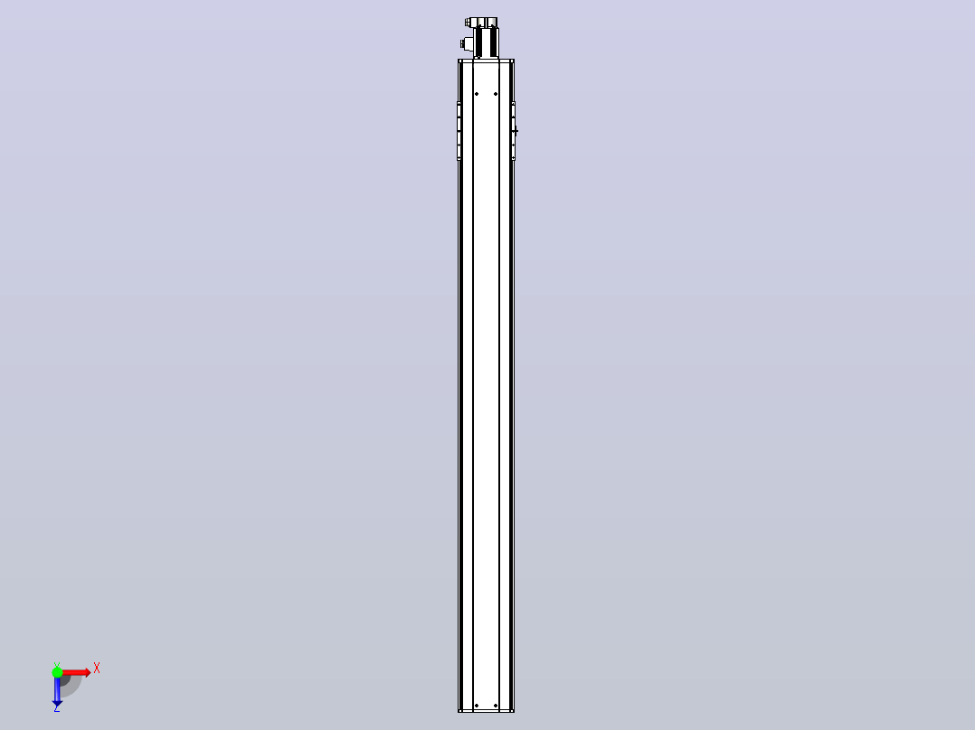 日规模组半封闭丝杆TPA-HNR-220D-3210C-L2100-M-Y-P1K-N3俯视图